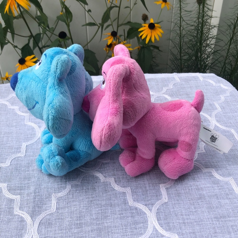 Nickelodeon BLUES CLUES stuffed plush dogs toys Blue & Magenta - Picture 3 of 9